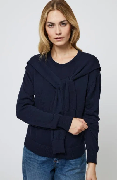 French Connection Scarf Accent Crewneck Sweater