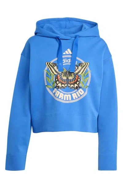 Adidas X Farm Rio Logo Hoodie In Blue