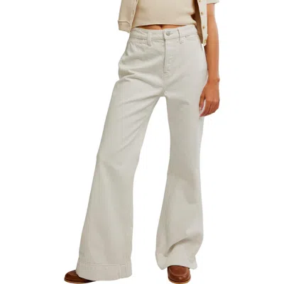 Free People Cerine Relaxed Bootcut Jeans In White