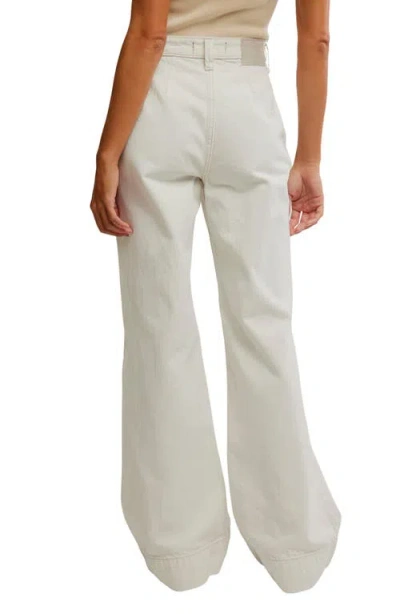 Free People Cerine Relaxed Bootcut Jeans In White