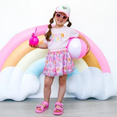 Sweet Wink Beach Babe Patch Short Sleeve T-shirt In Pink