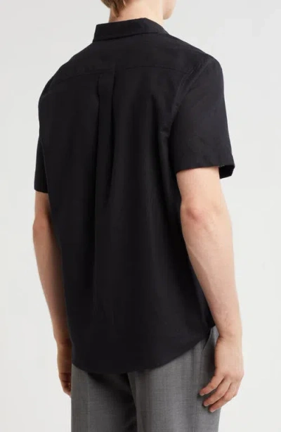 14th & Union Linen & Cotton Short Sleeve Button-up Shirt