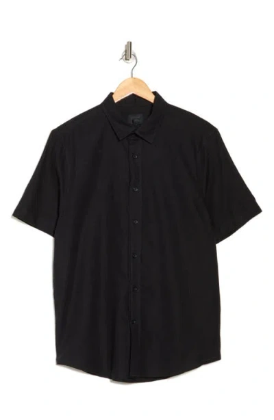 14th & Union Linen & Cotton Short Sleeve Button-up Shirt