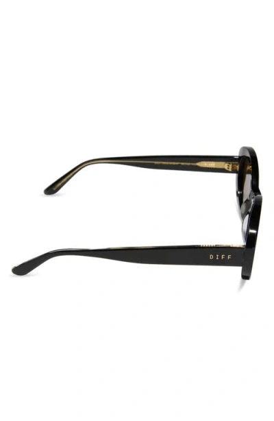 Diff Lainey 52mm Polarized Oval Sunglasses In Black