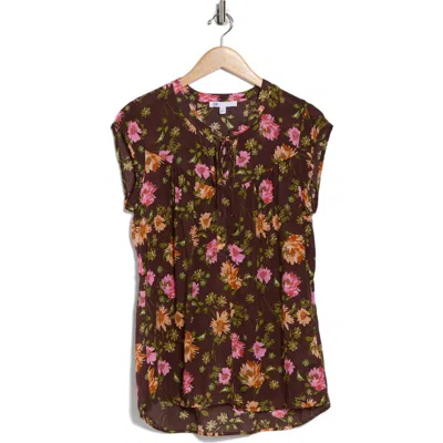 Dr2 By Daniel Rainn Floral Cap Sleeve Top