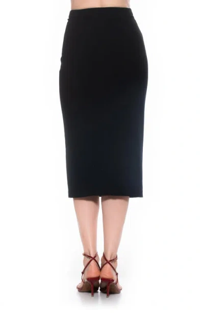 Alexia Admor Carla Button Front Midi Skirt