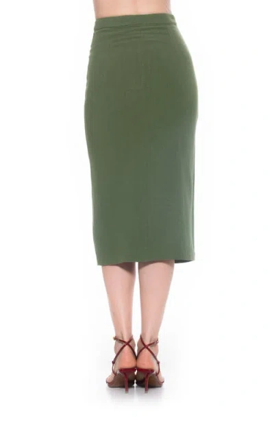 Alexia Admor Carla Button Front Midi Skirt