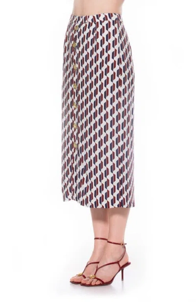Alexia Admor Carla Button Front Midi Skirt