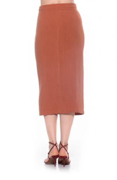 Alexia Admor Carla Button Front Midi Skirt
