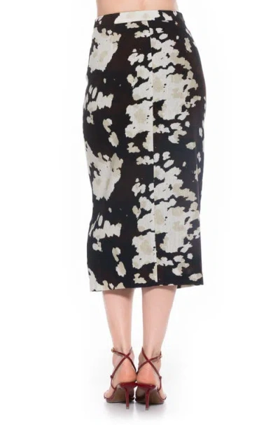 Alexia Admor Carla Button Front Midi Skirt