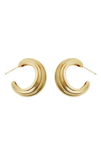 Panacea Rib Texture Hoop Earrings