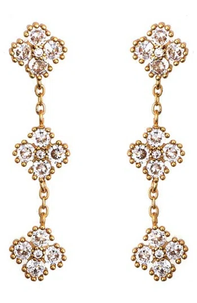Panacea Cz Cluster Link Drop Earrings