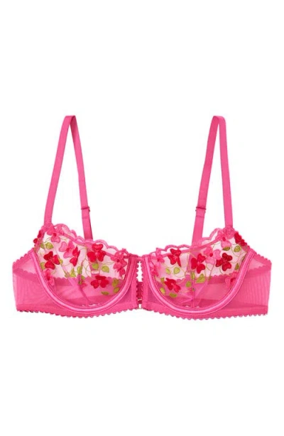 Etam Amour Balconette Bra In Pink