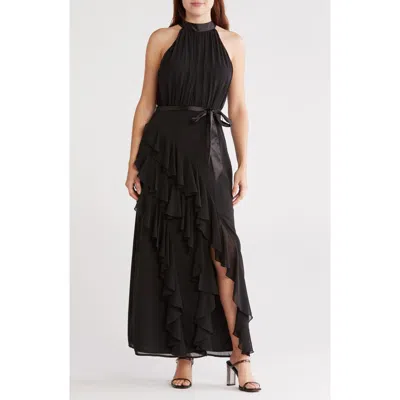 Area Stars Nadine Ruffle Maxi Dress In Black
