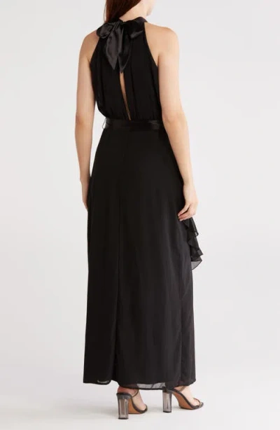 Area Stars Nadine Ruffle Maxi Dress In Black