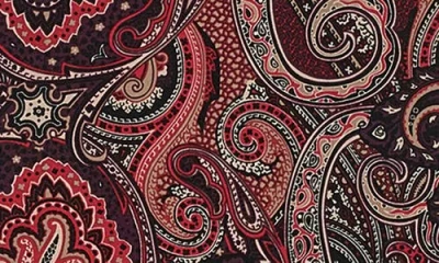 Tommy Hilfiger Paisley Twist Sleeve Minidress In Burgundy
