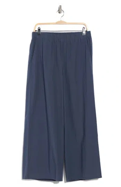 Eileen Fisher Organic Cotton Poplin Wide Leg Ankle Pants