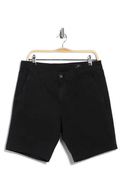 Ag Lux Flat Front Chino Shorts In Black