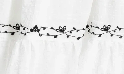 Max Studio Floral Embroidered Tiered Maxi Skirt