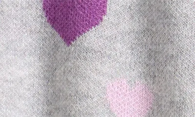 Splendid Girl's Tossed Heart Sweater & Leggings Set In Purple