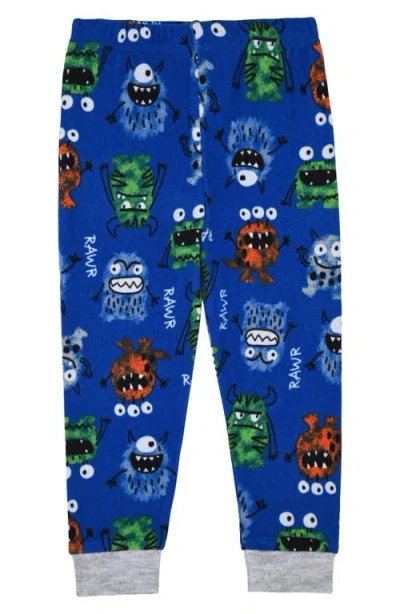 Sleep On It Kids' Print 3-piece Long Pajamas In Blue