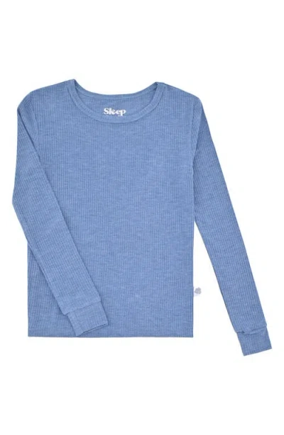 Sleep On It Kids' Solid Long Pajamas In Blue