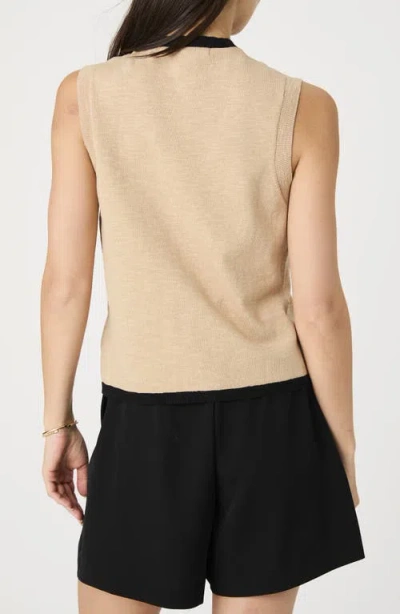 French Connection Tie Front Contrast Sweater Vest