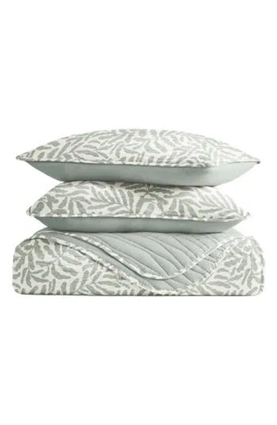 Homespun Pattern Reversible Quilt & Sham Set