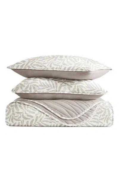 Homespun Pattern Reversible Quilt & Sham Set
