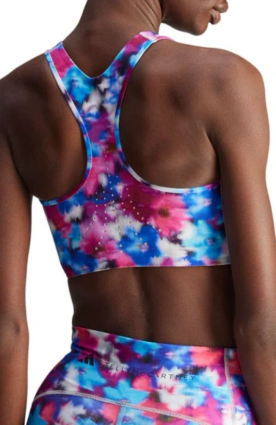 Adidas By Stella Mccartney Truepace Floral Sports Bra In Multi