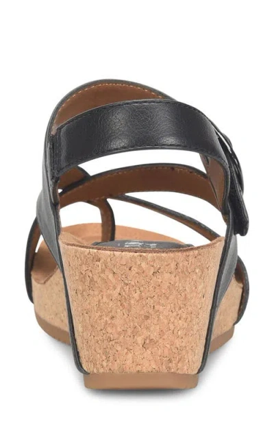 Eurosoft Evelyn Wedge Sandal In Black