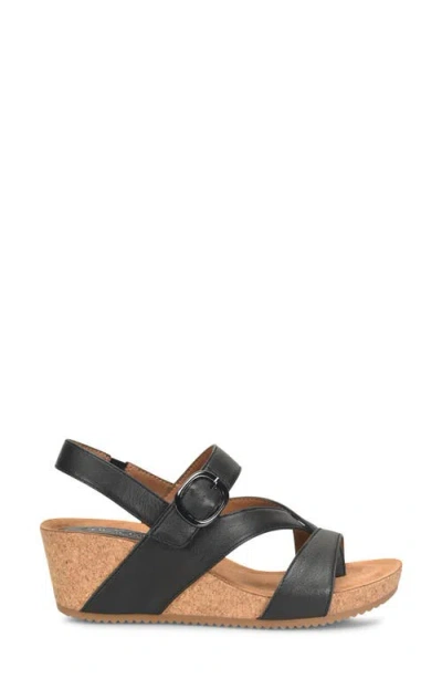 Eurosoft Evelyn Wedge Sandal In Black