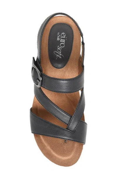 Eurosoft Evelyn Wedge Sandal In Black