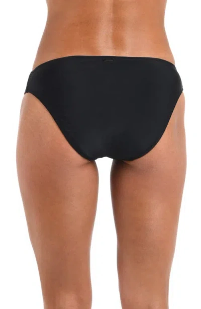 L'agence Nicole Solid Classic Bikini Bottom In Black