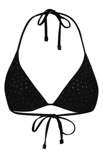 L Agence L'agence Annabelle Shine Triangle Bikini Top