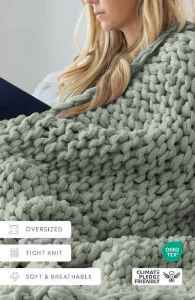 Homespun Chunky Knit Throw Blanket