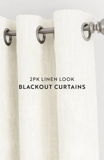 Homespun Set Of 2 Blackout Curtain Panels