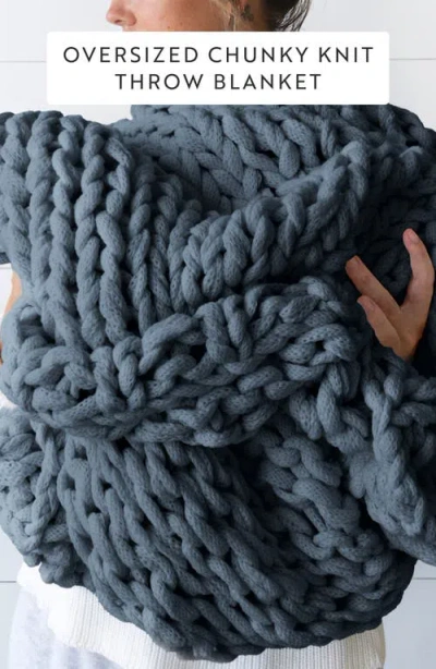 Homespun Chunky Knit Throw Blanket