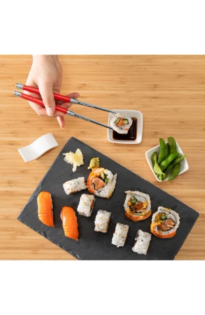 French Home 8-piece Chopsticks, Soy Sauce Bowls & Rest Set In Multi