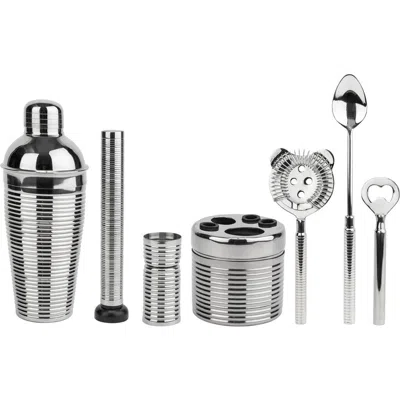 French Home 7pc Stainless Steel Barware Set In Metallic