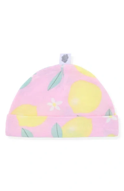 Sleep On It Print Romper & Hat Set In Pink