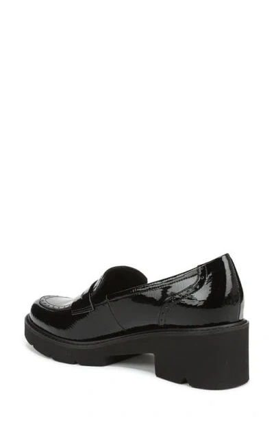 Naturalizer Darry Luxe Patent Platform Loafer In Black
