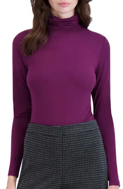 Ookie & Lala Turtleneck Bodysuit In Purple