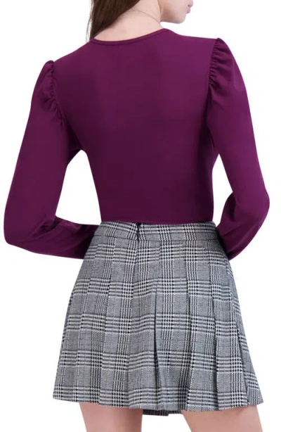 Ookie & Lala Crewneck Bodysuit In Purple