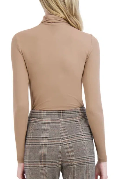 Ookie & Lala Turtleneck Bodysuit In Brown