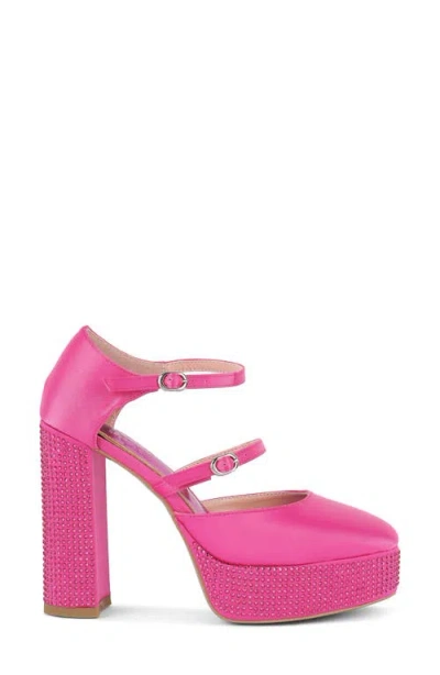 London Rag Rhinstone Embellished Platform Mary Jane Pump
