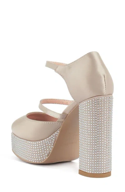 London Rag Rhinstone Embellished Platform Mary Jane Pump