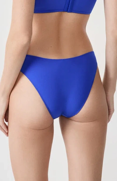 Etam Enjouee Embroidered Briefs In Blue