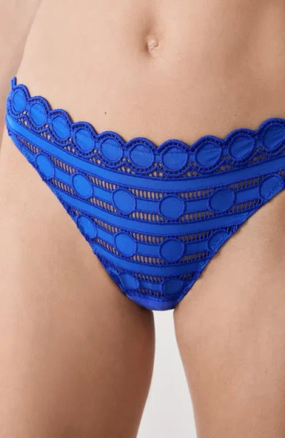 Etam Enjouee Embroidered Briefs In Blue