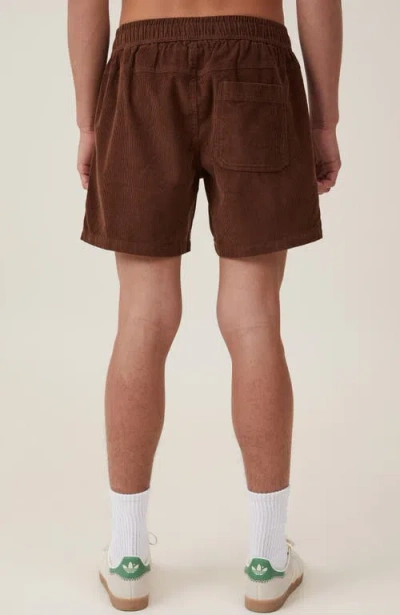 Cotton On Easy Cotton Blend Drawstring Shorts In Burgundy